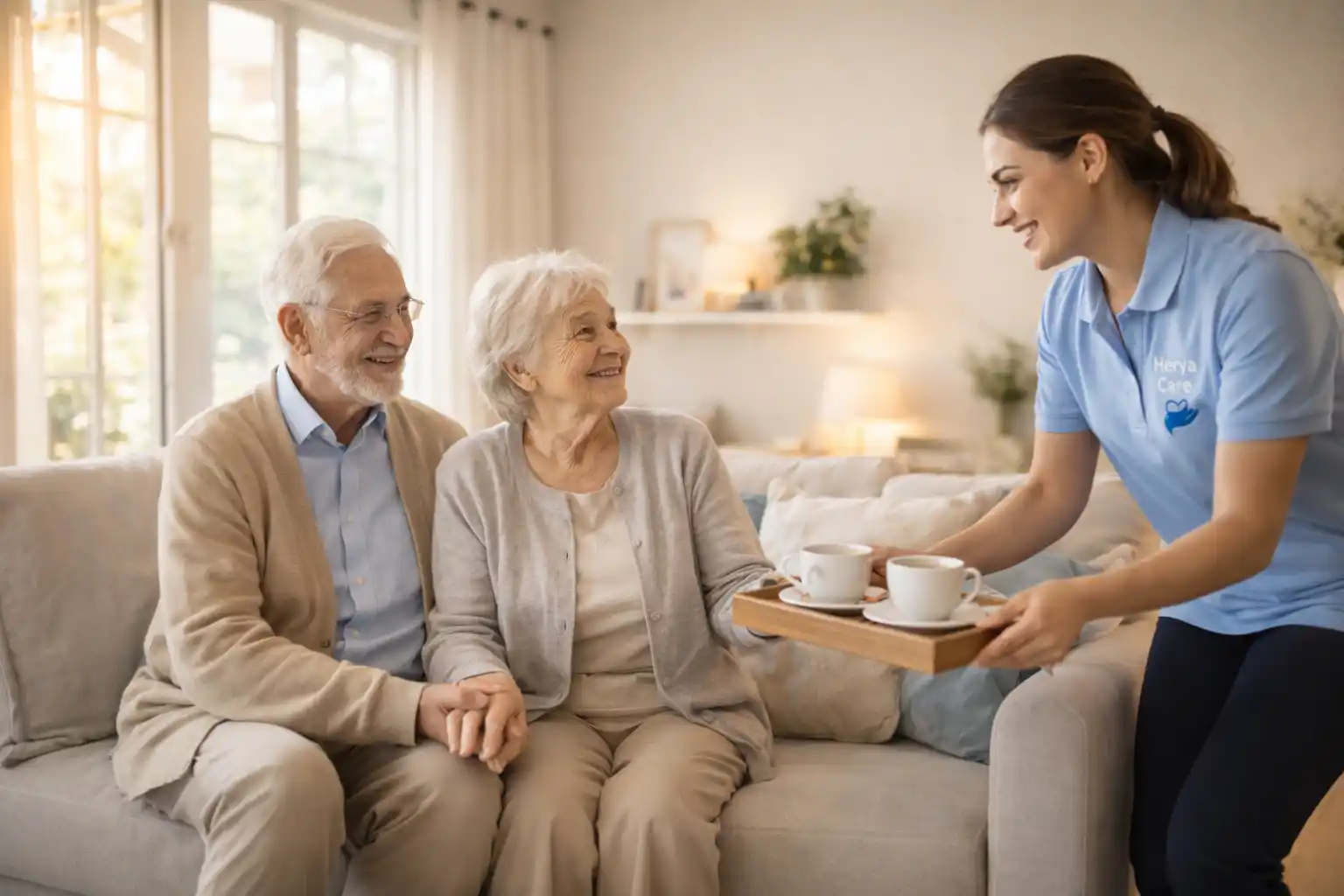 Auxiliaire de vie accompagnant une personne âgée à domicile aux Pavillons-sous-Bois